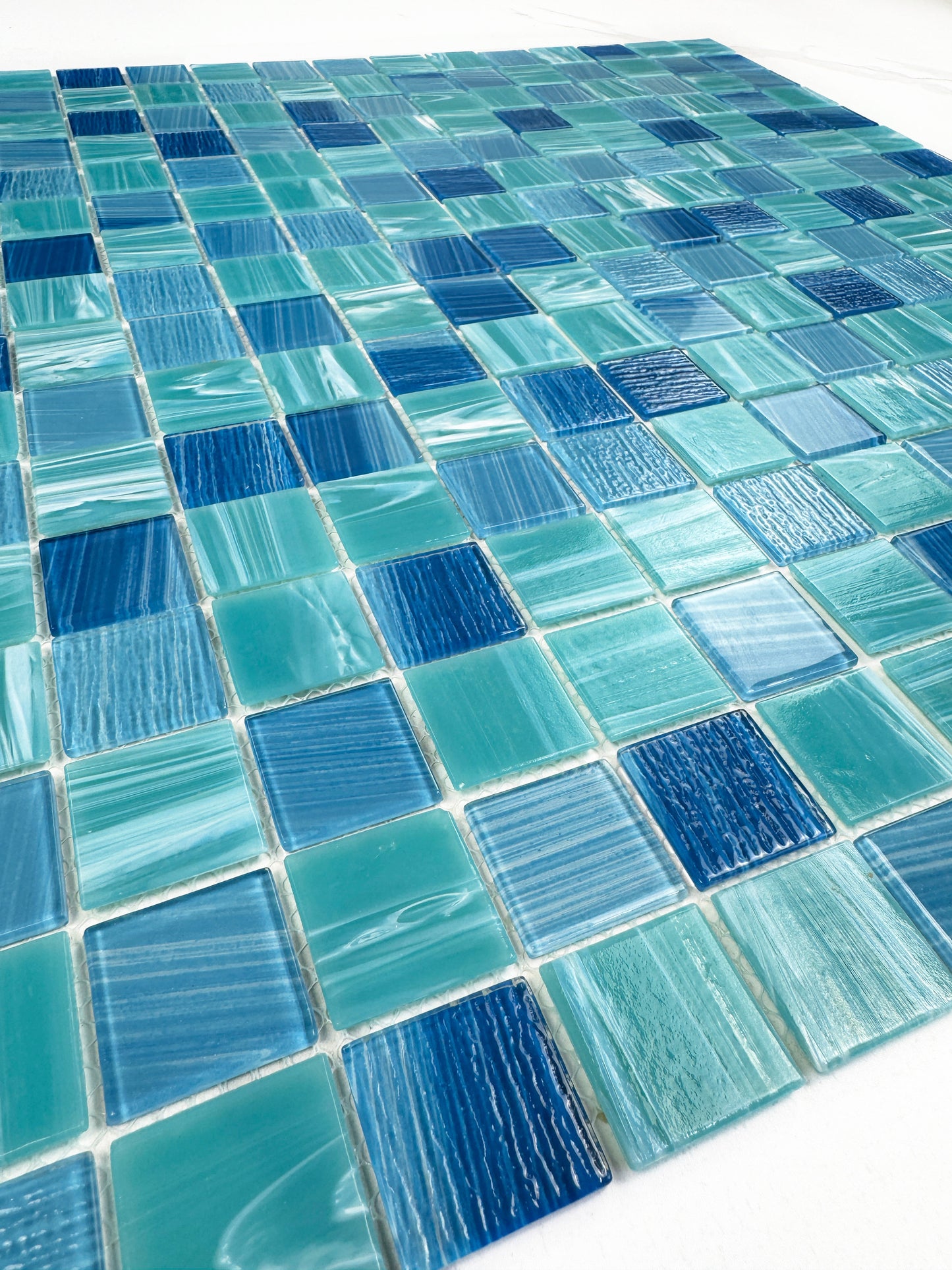Mosaic swimming pool tiles