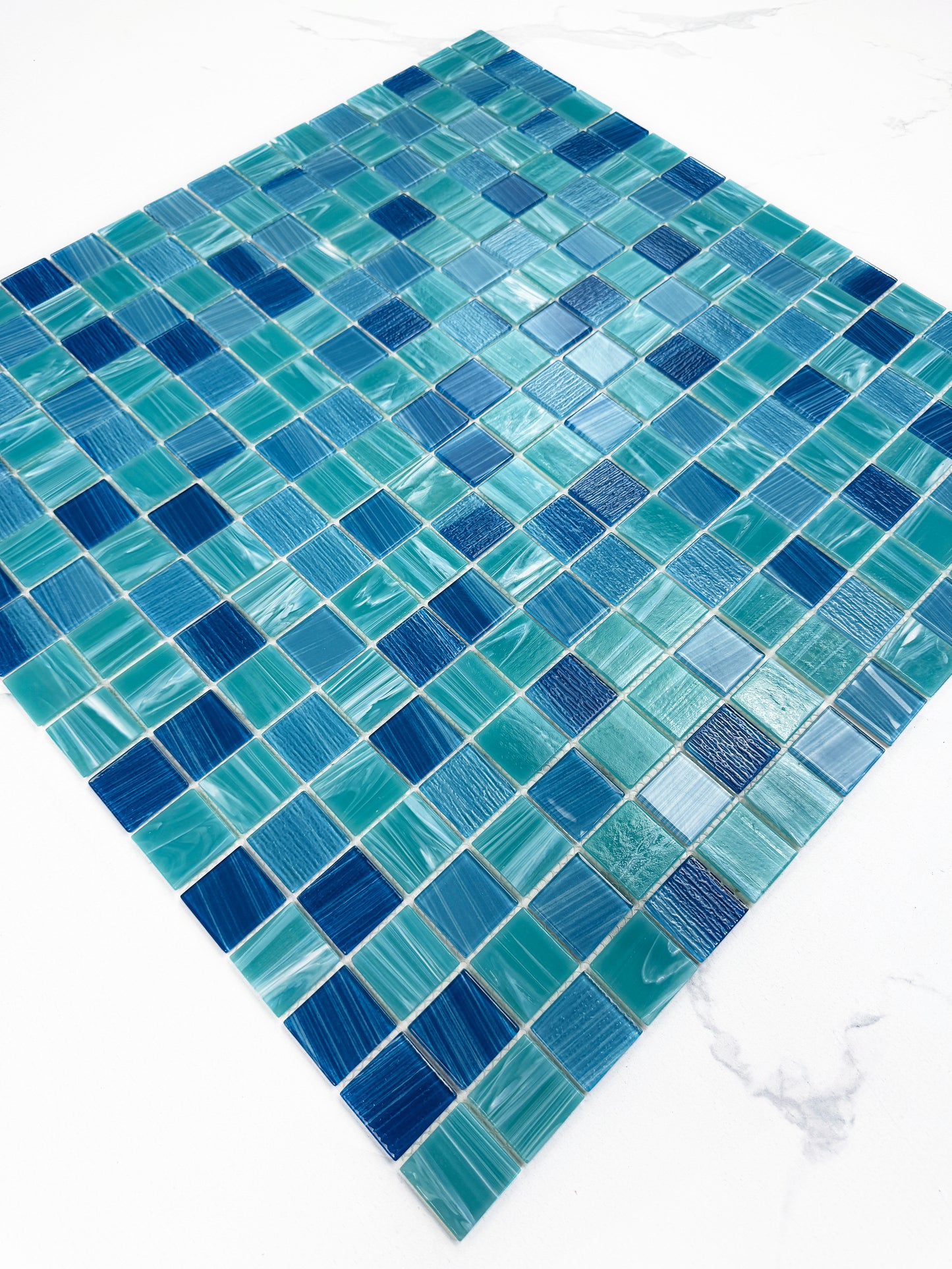 Mosaic swimming pool tiles