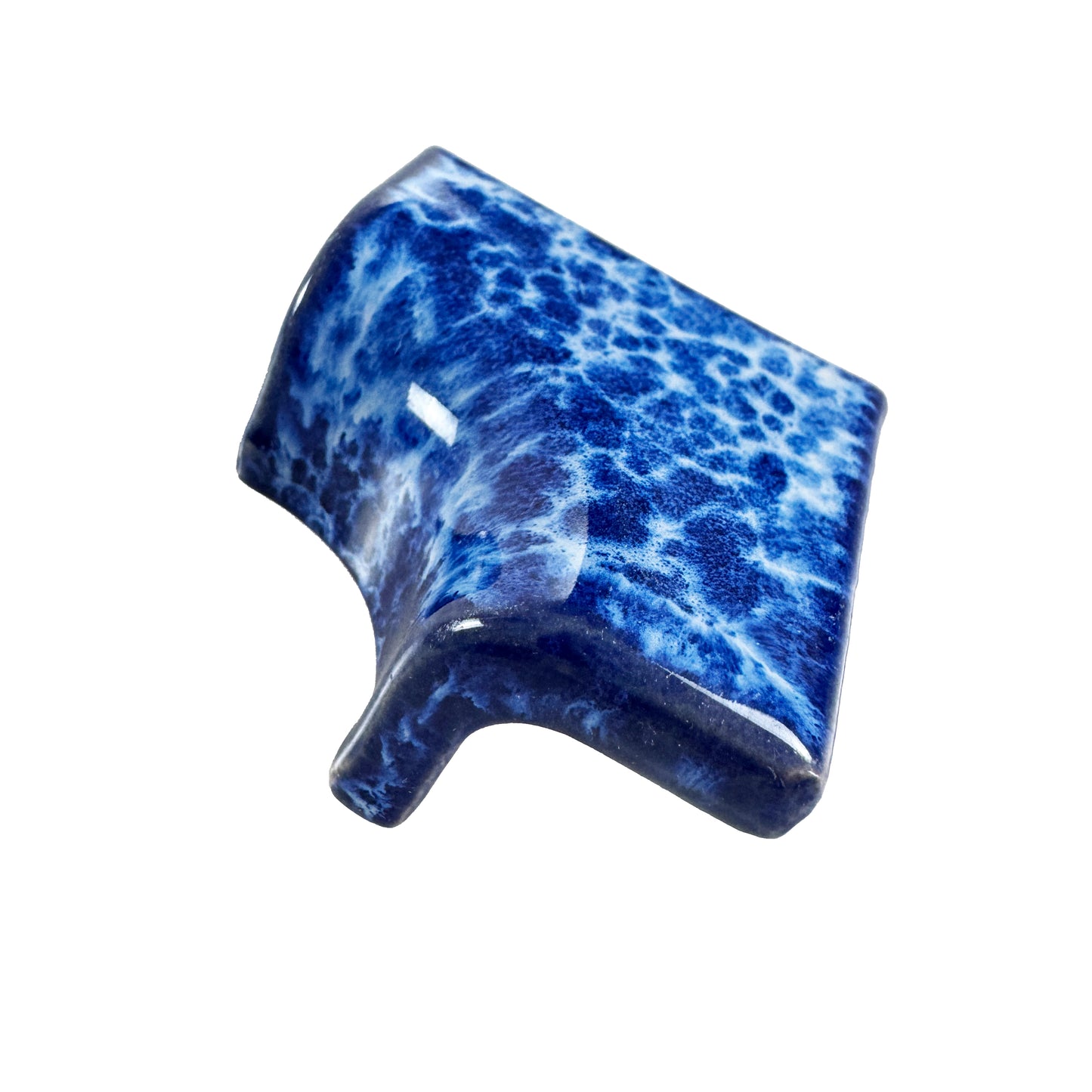 Luminous Corners Series Blue Big Three-Way Internal Corner Crystalline Glazed Porcelain