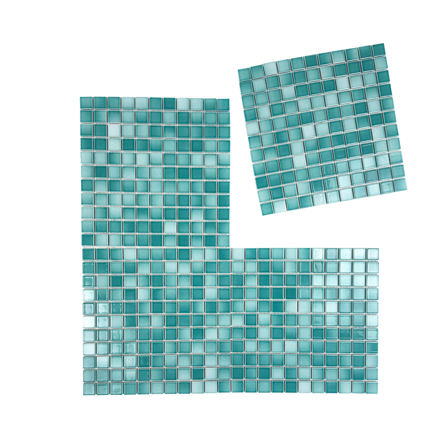Midnight Splendor Series Green Crystalline Glazed Porcelain Mosaic