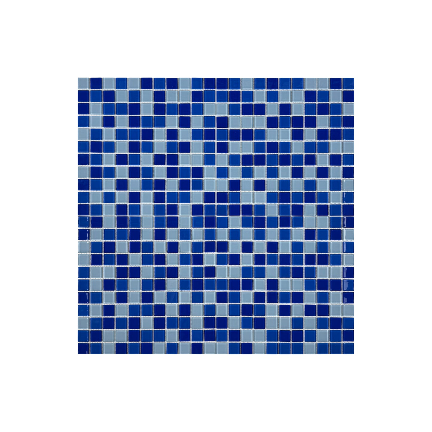 Light Blue & Cobalt Blue & Navy Blue Mixed Crystal Glass Mosaic