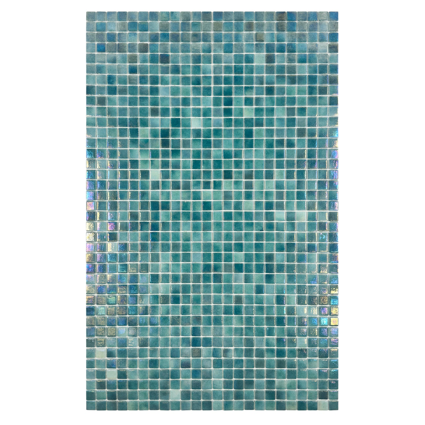 European Mosaic Series Green Iridescent Recycled Glass Mosaic