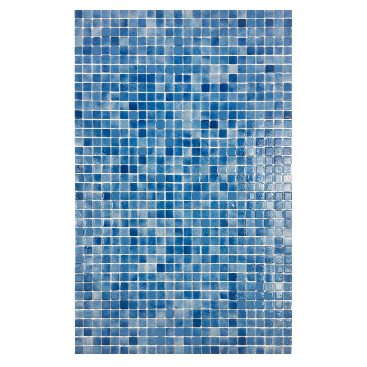 European Mosaic Series Light Blue Recycled Glass Mosaic