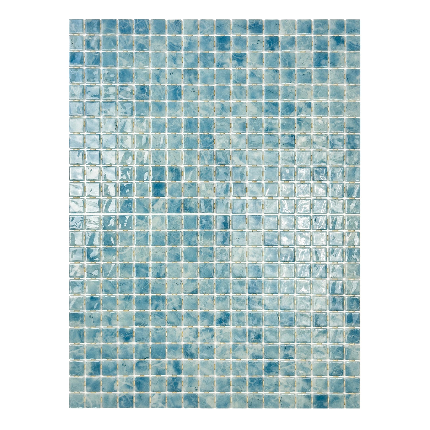 Spanish Mosaic Series Sky Blue Recycled Glass Mosaic