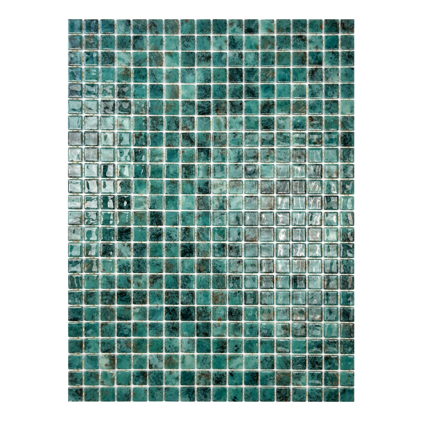 Spanish Mosaic Series Emerald Green Recycled Glass Mosaic