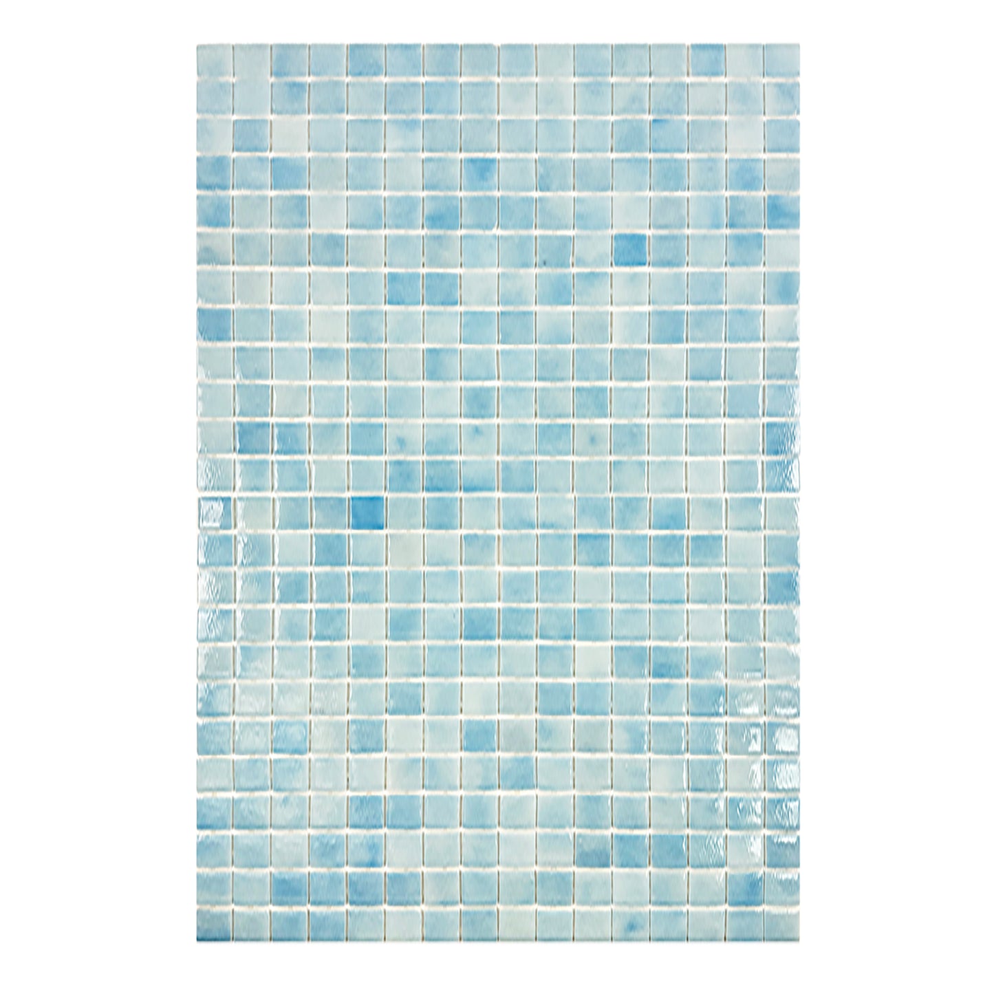 European Mosaic Series Powder Blue & Sky Blue Mixed Recycled Glass Mosaic