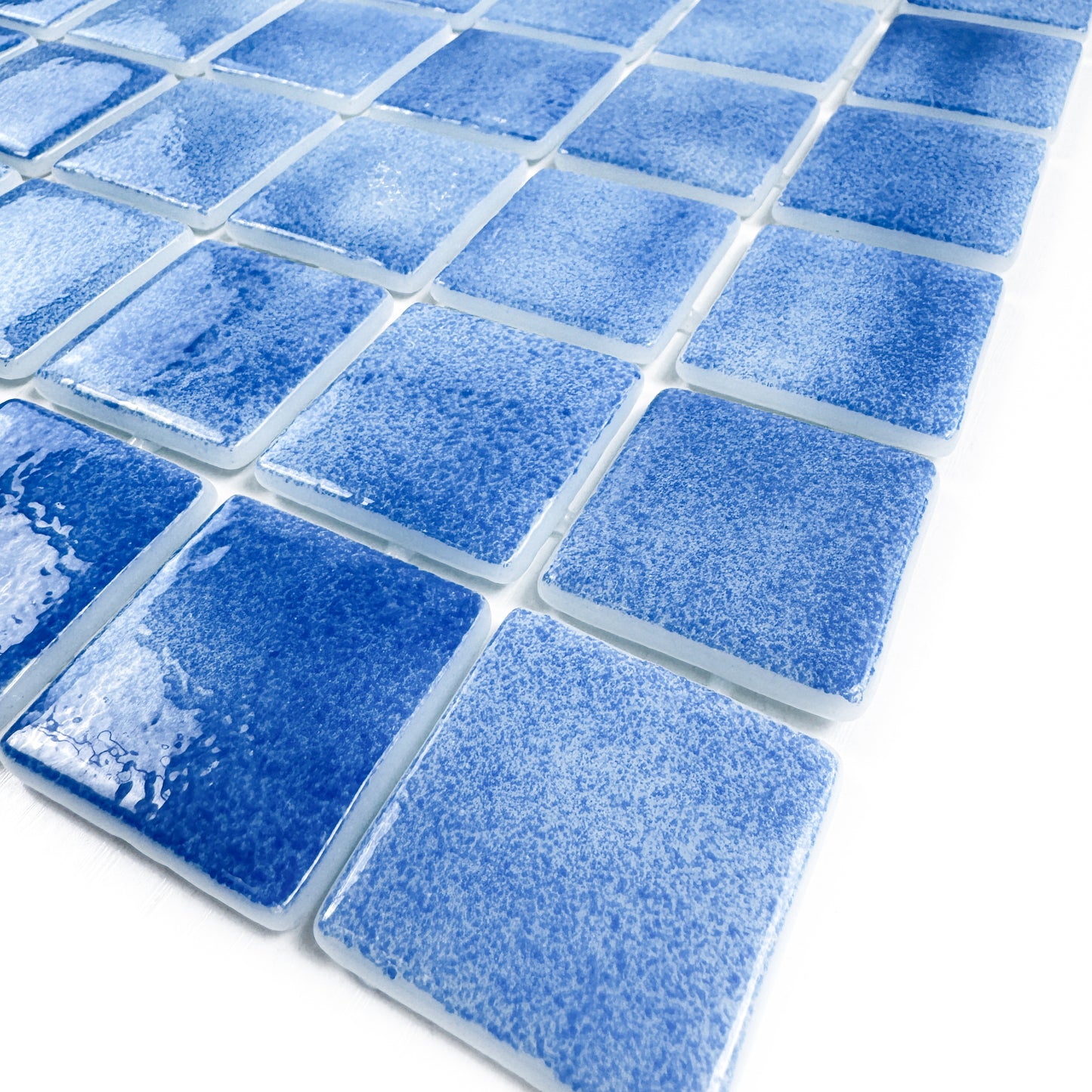 European Mosaic Series French Blue Recycled Glass Mosaic