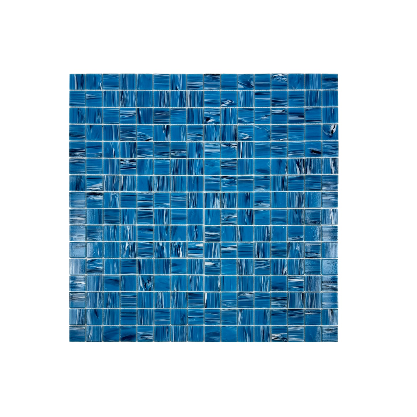 Glacial Artistry Series Sapphire Blue Cloud Hot Melt Glass Mosaic