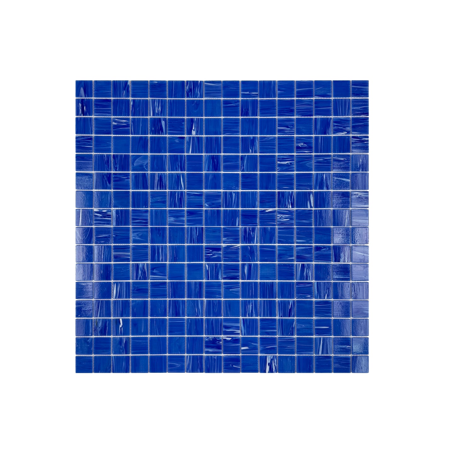 Glacial Artistry Series Navy Blue Cloud Hot Melt Glass Mosaic