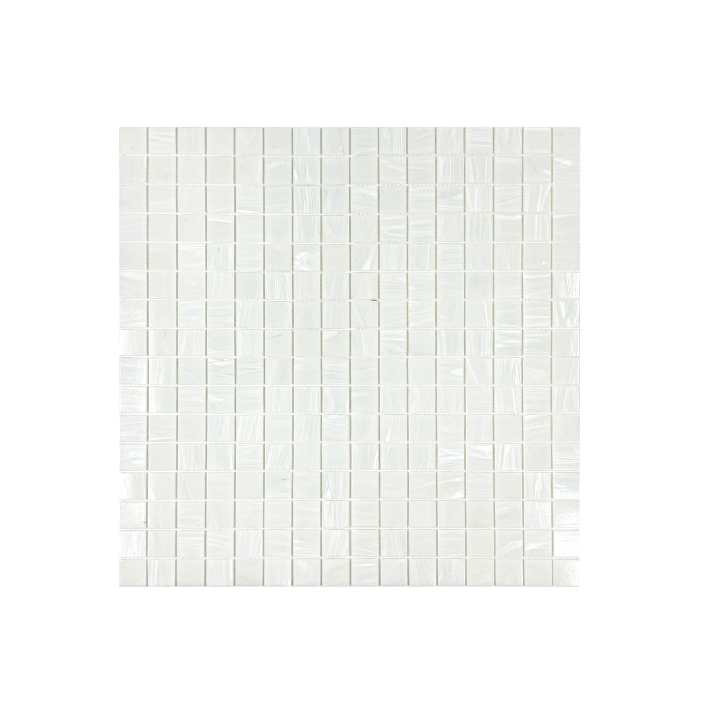 Glacial Artistry Series White Hand Drawing Hot Melt Glass Mosaic