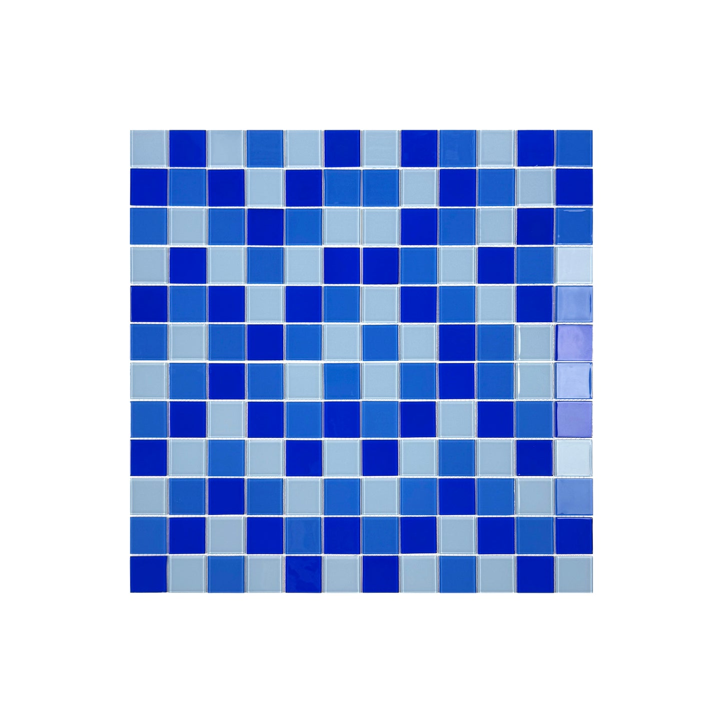 Sky Blue & Klein Blue & French Blue Mixed Crystal Glass Mosaic