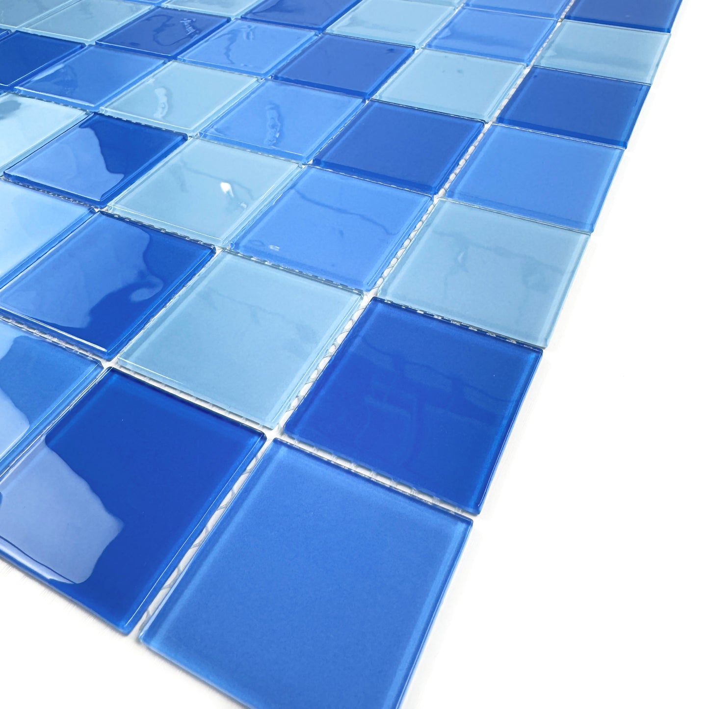 Azure enchantment series Sky Blue & French Blue & Light Blue Mixed Crystal Glass Mosaic