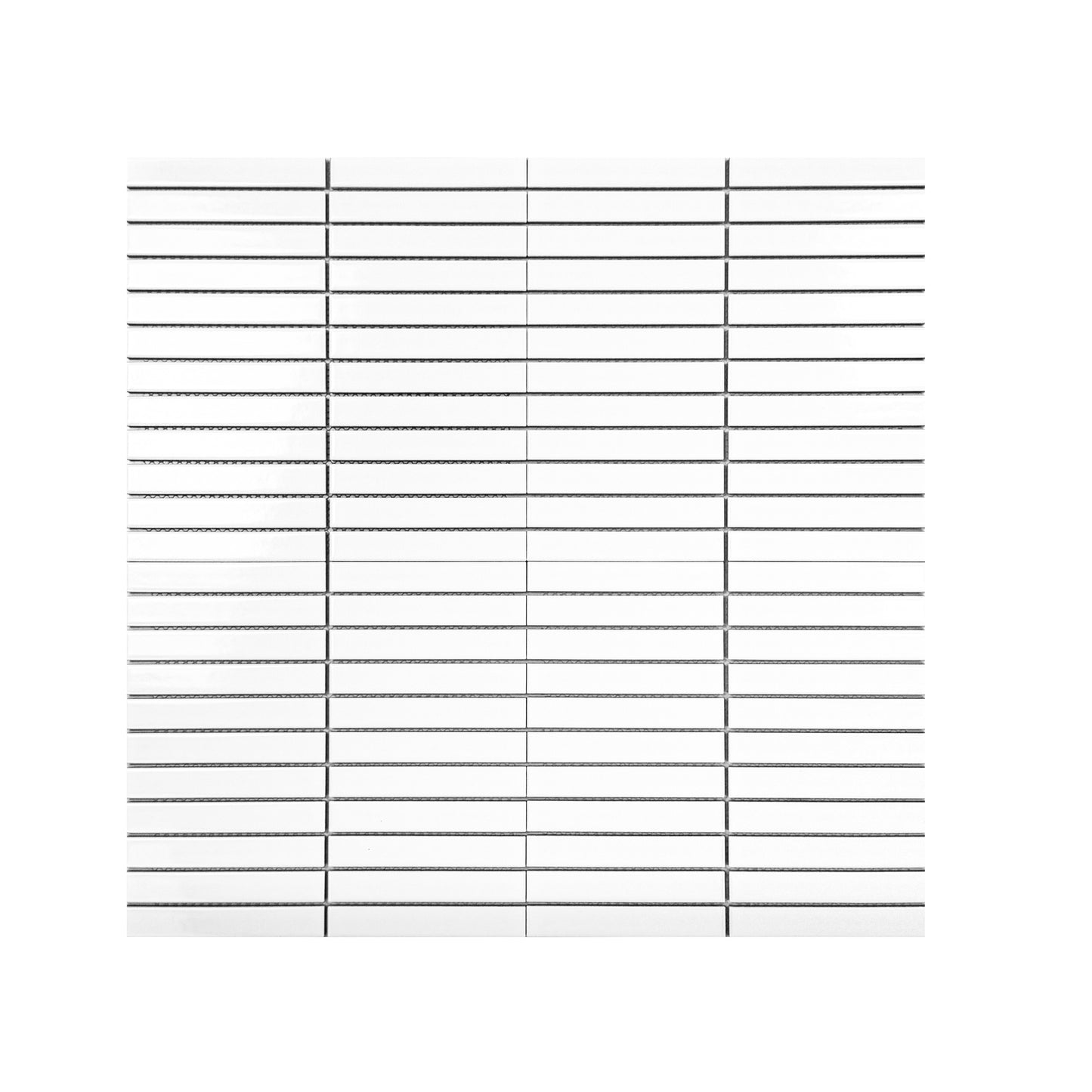 Carrara Lumina Series White Glossy Long Strip Porcelain Mosaic