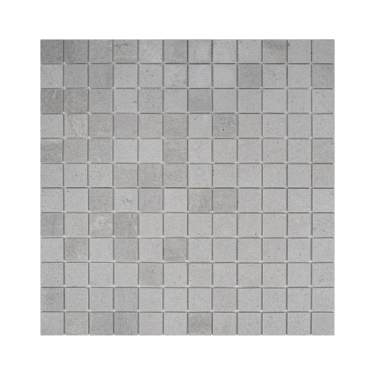 White Travertine Series Kwong Sal White Travertine  Honed Square Marble Mosaic
