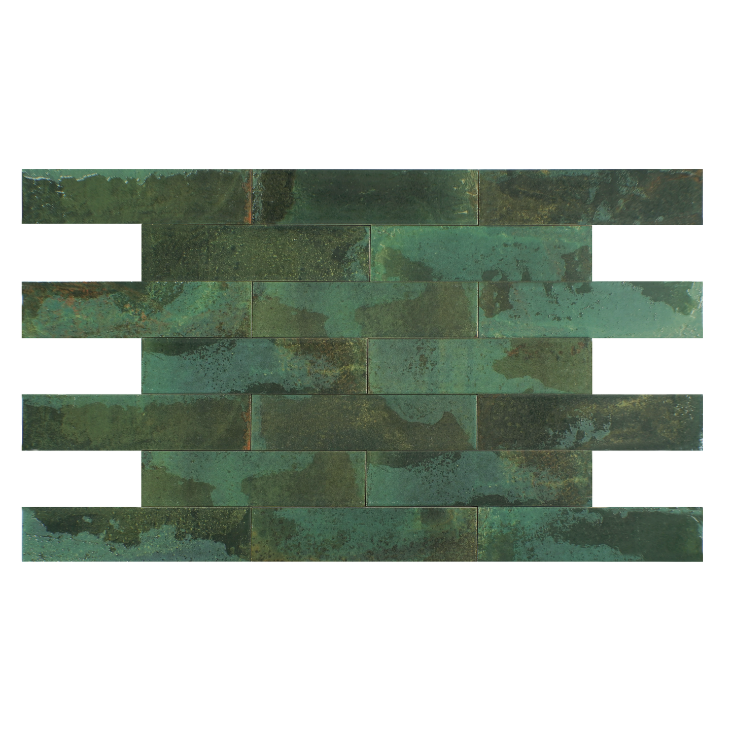 Lisbon Artisan Series Forest Green Matte Surface Porcelain Artisanal Tile