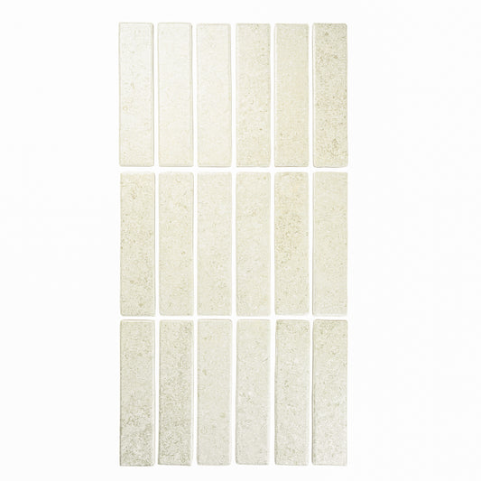 Limestone Legacy Series Chiffon White Matte Porcelain Artisanal Tile