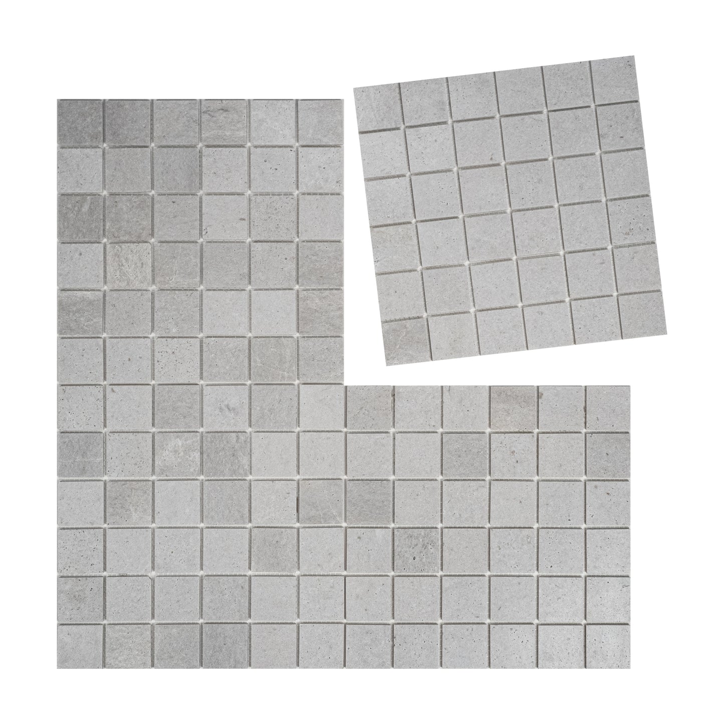 White Travertine Series Kwong Sal White Travertine  Honed Square Marble Mosaic