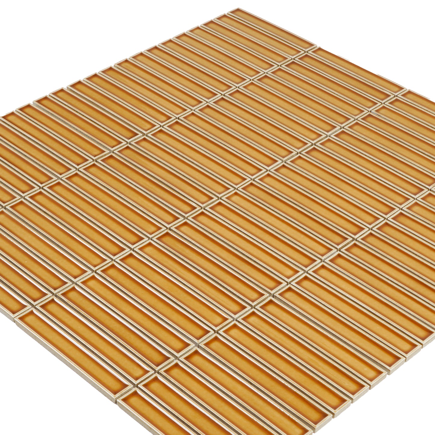 Aurora Strips Series Tan Beige Long Strip  Glazed Porcelain Mosaic
