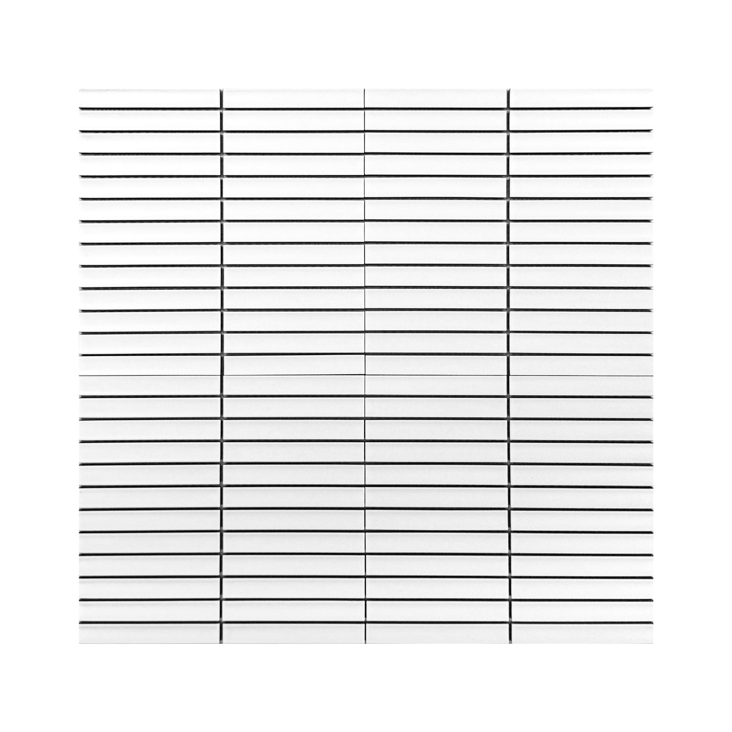 Carrara Lumina Series Pure white matt long strip mosaic