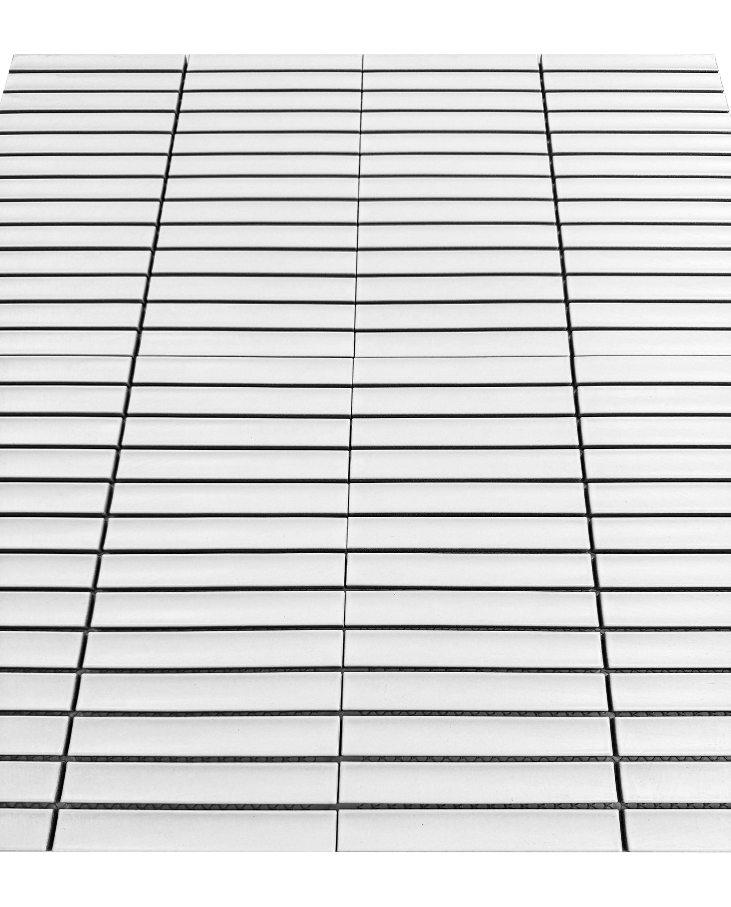 Carrara Lumina Series Pure white matt long strip mosaic