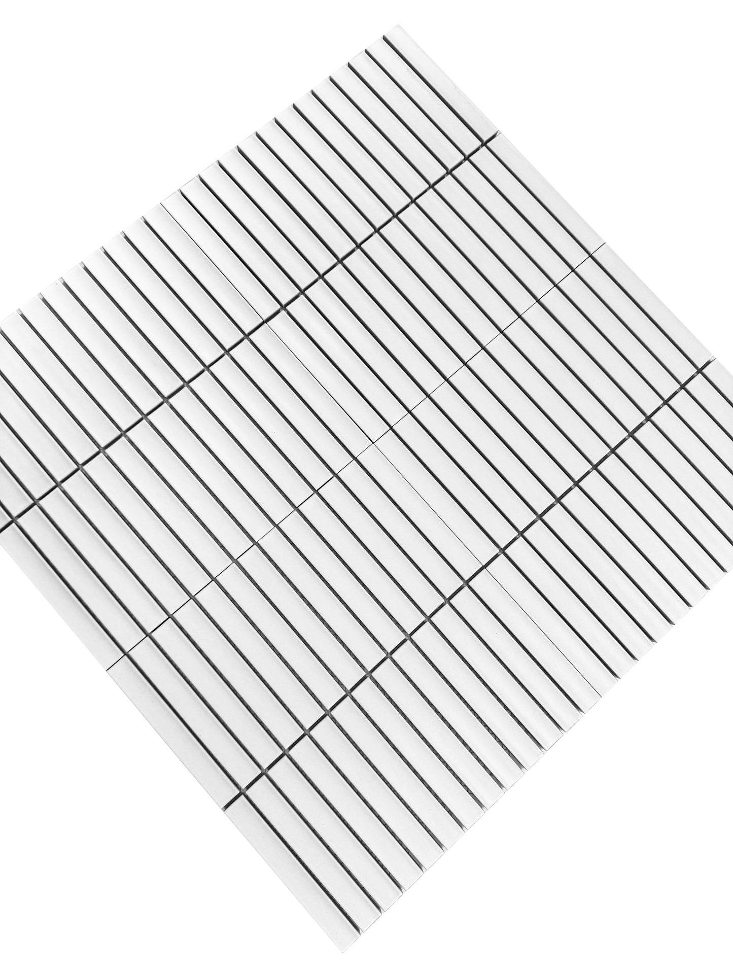 Carrara Lumina Series Pure white matt long strip mosaic