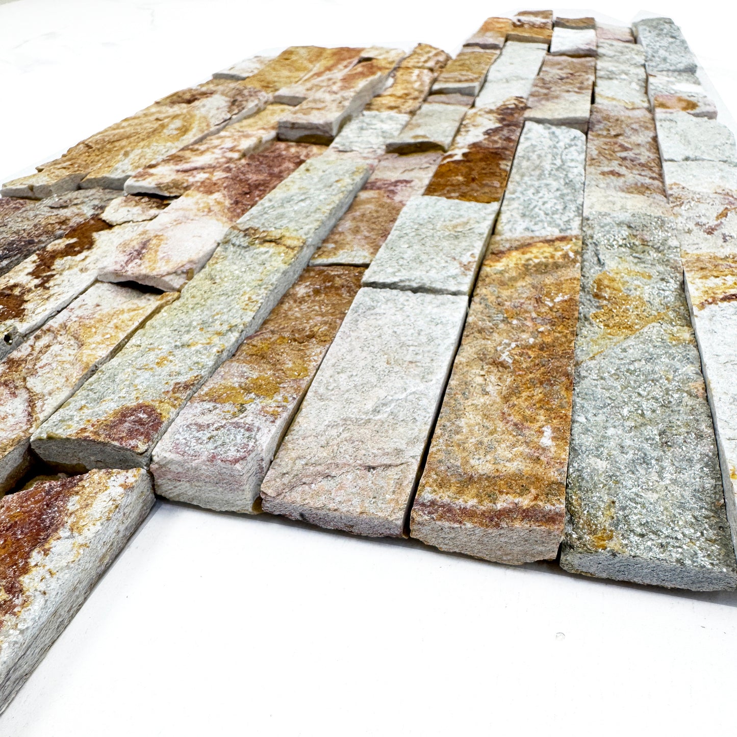 Celestial Terra White & Light Fawn & Tan Beige & French Beige Mixed Split Slate Wall Cladding