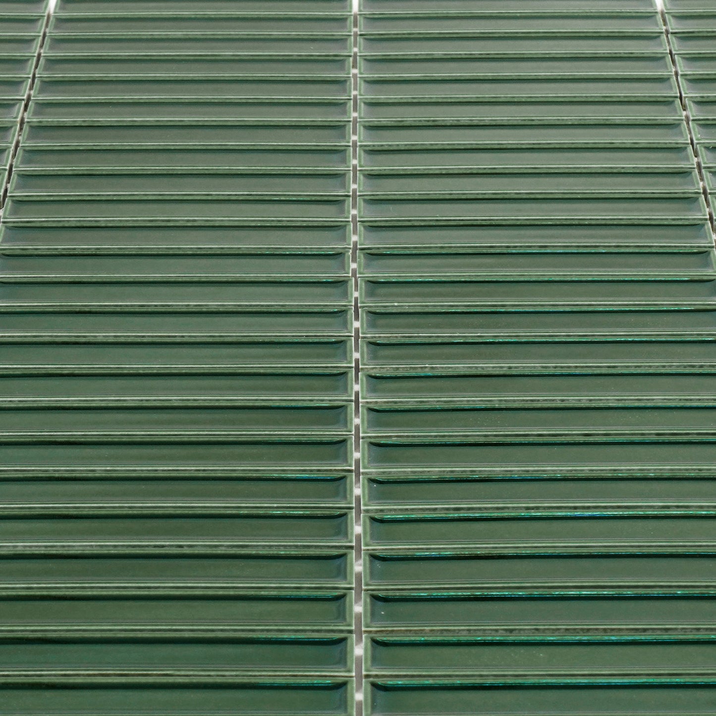 Aurora Strips Series Sacramento Green Long Strip  Glazed Porcelain Mosaic