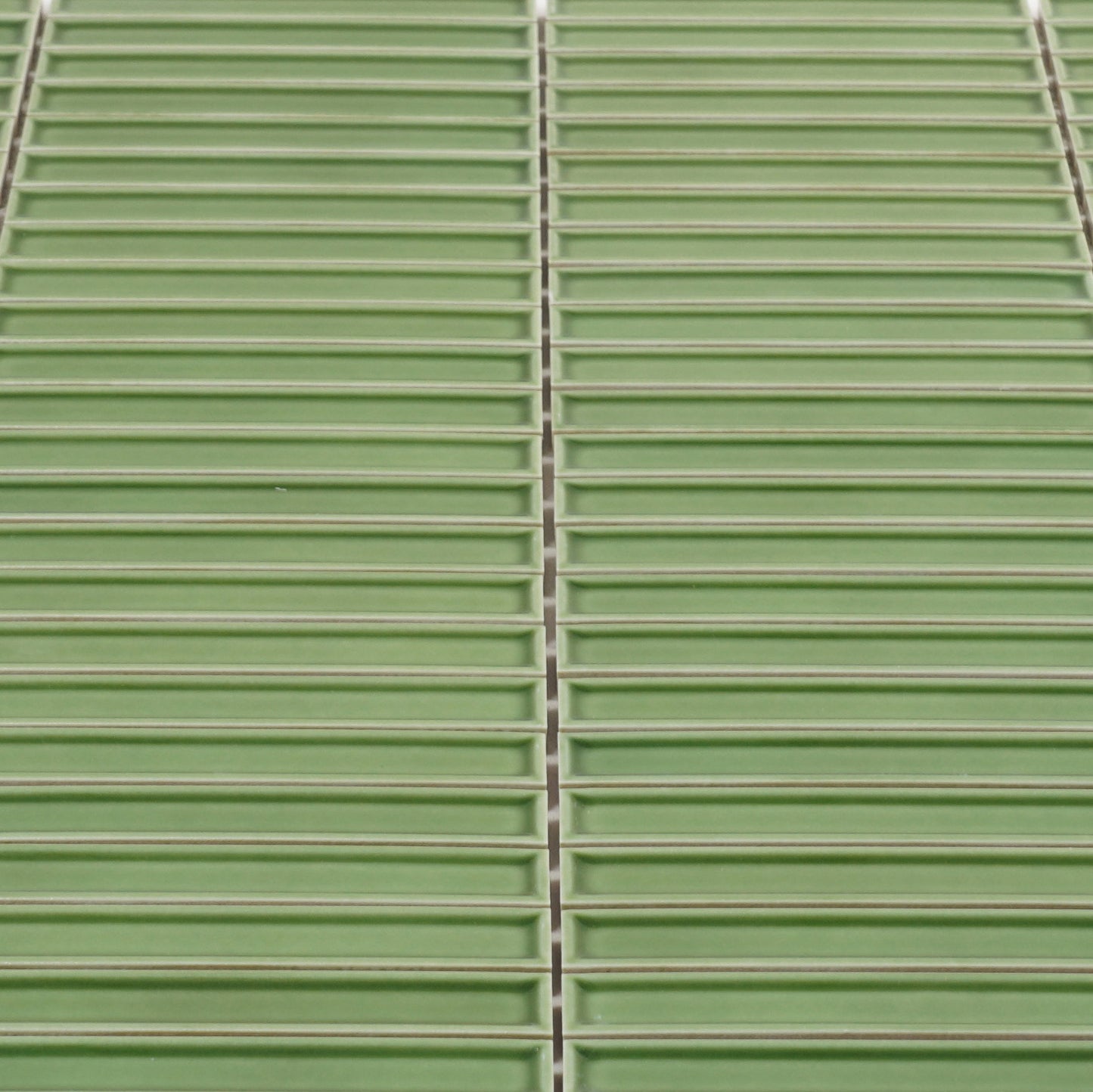 Aurora Strips Series Saga Green Long Strip  Glazed Porcelain Mosaic