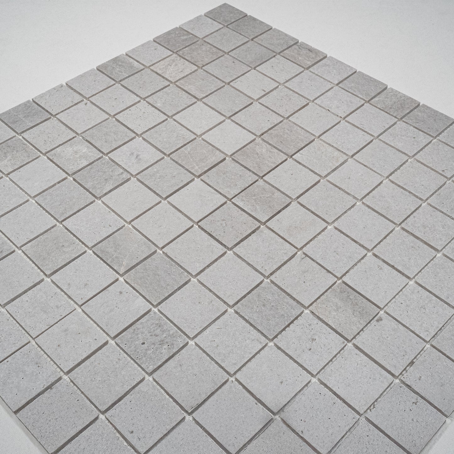 White Travertine Series Kwong Sal White Travertine  Honed Square Marble Mosaic