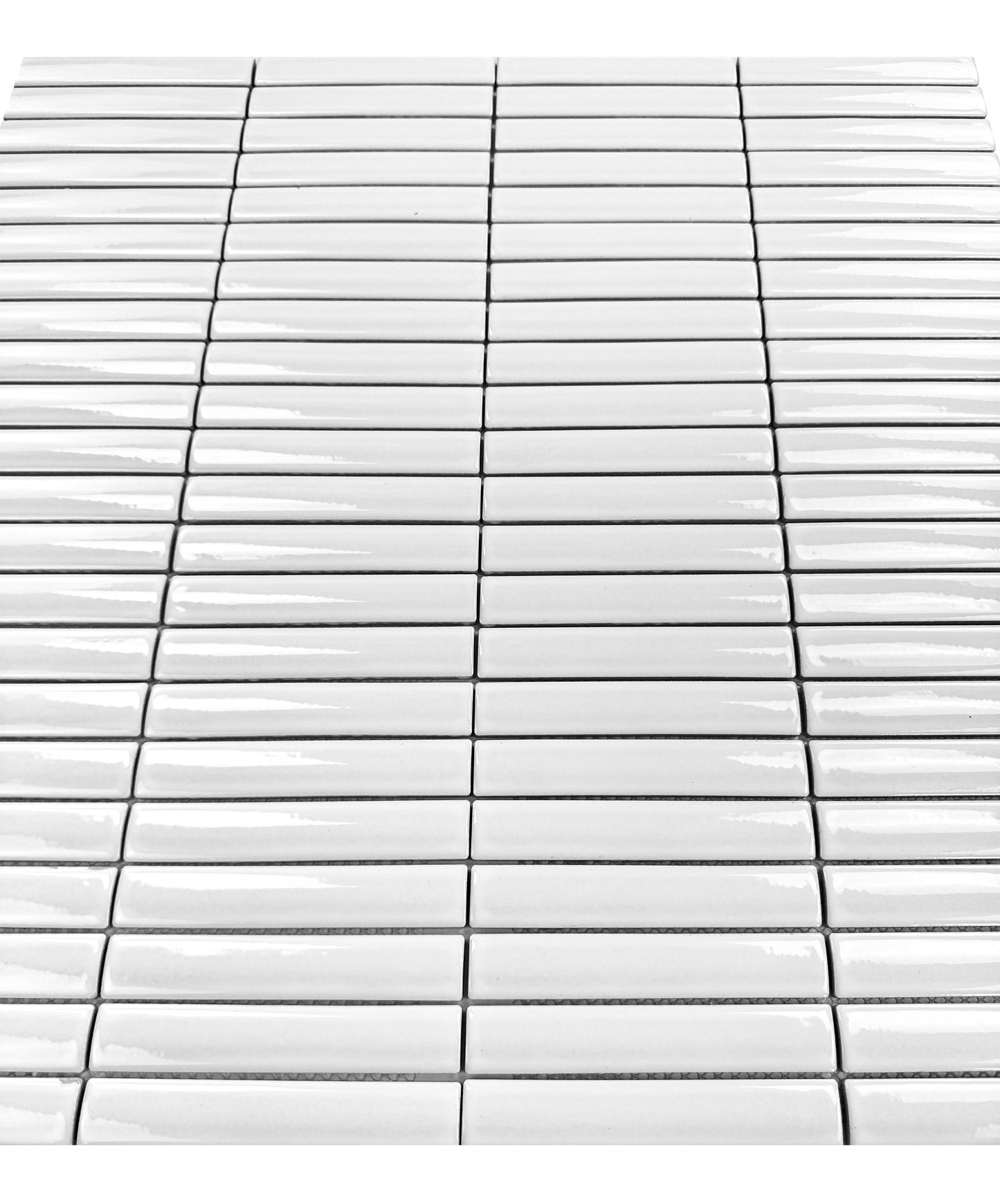 Aurora Strips Series Parchment Beige Glossy Long Strip  Glazed Porcelain Mosaic