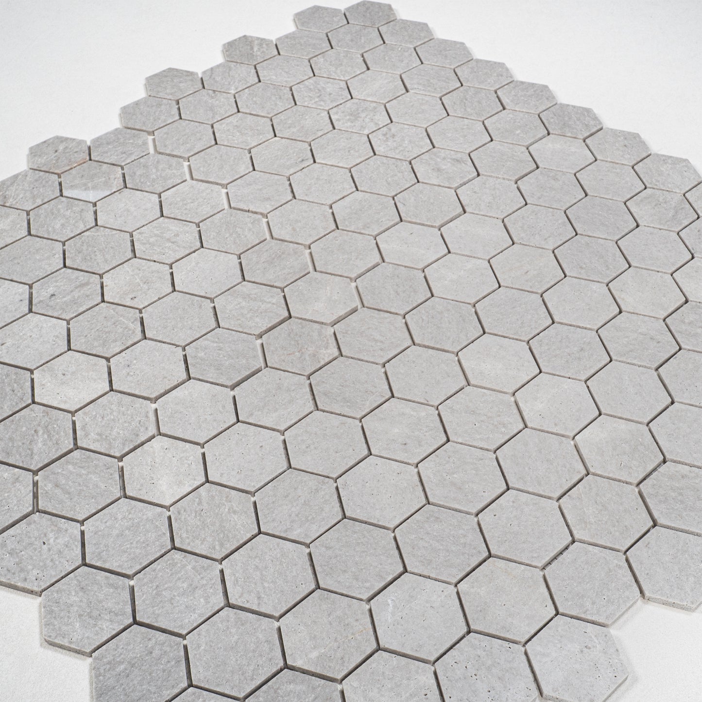 White Travertine Series Kwong Sal White Travertine  Honed  Hexagon Marble Mosaic