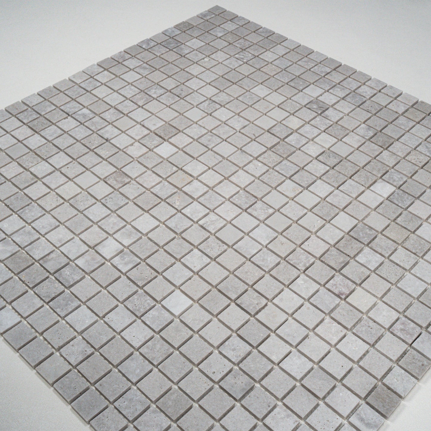 White Travertine Series Kwong Sal White Travertine  Honed Square Marble Mosaic