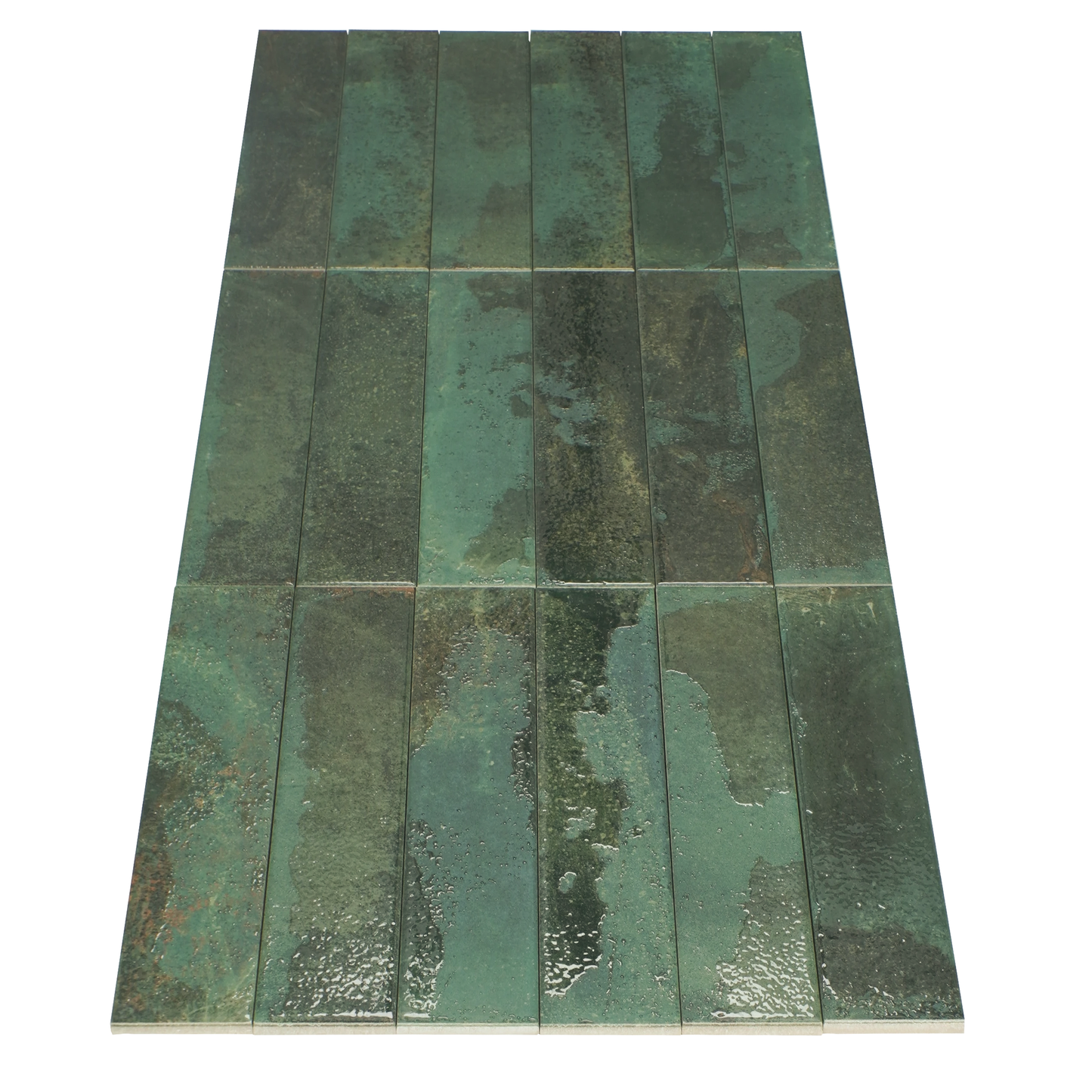 Lisbon Artisan Series Forest Green Matte Surface Porcelain Artisanal Tile