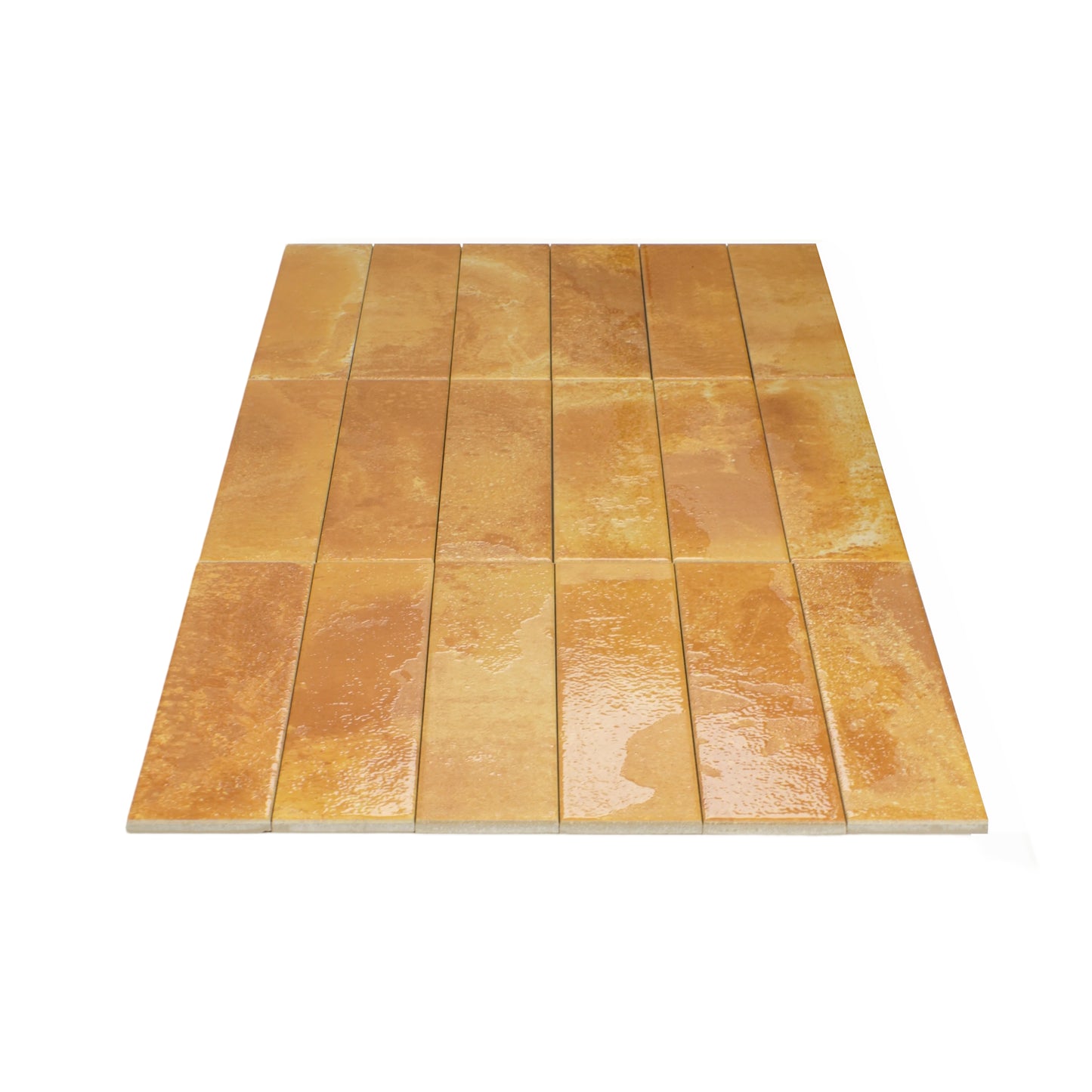 Lisbon Artisan Series Marigold Orange Matte Surface Porcelain Artisanal Tile