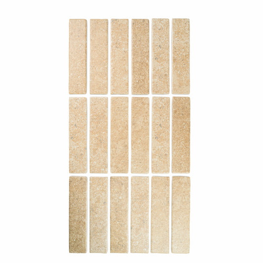 Limestone Legacy Series Birch Beige Matte Porcelain Artisanal Tile