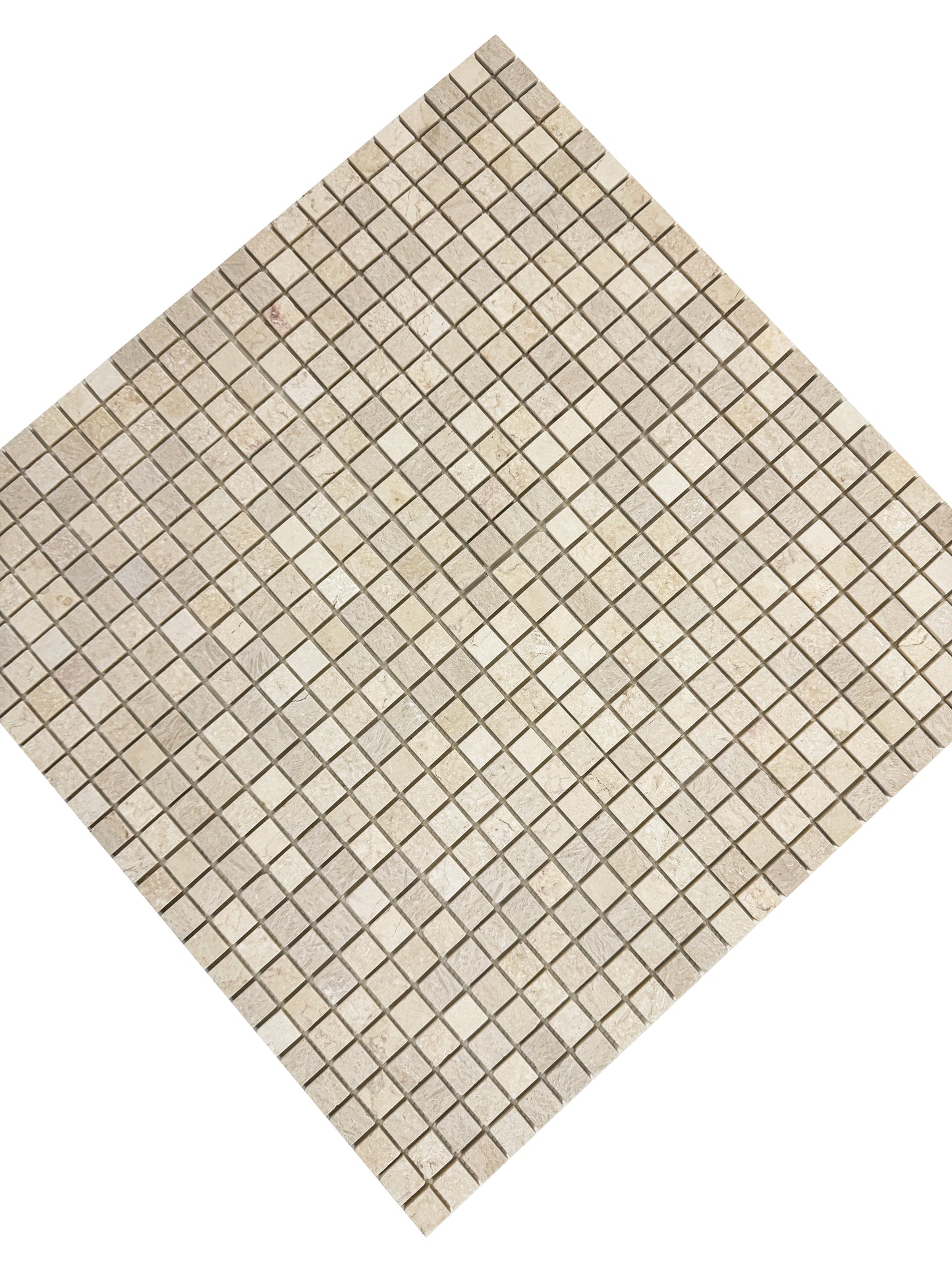 Beige Travertine Series Light Beige  Honed Square Travertine Marble Mosaic
