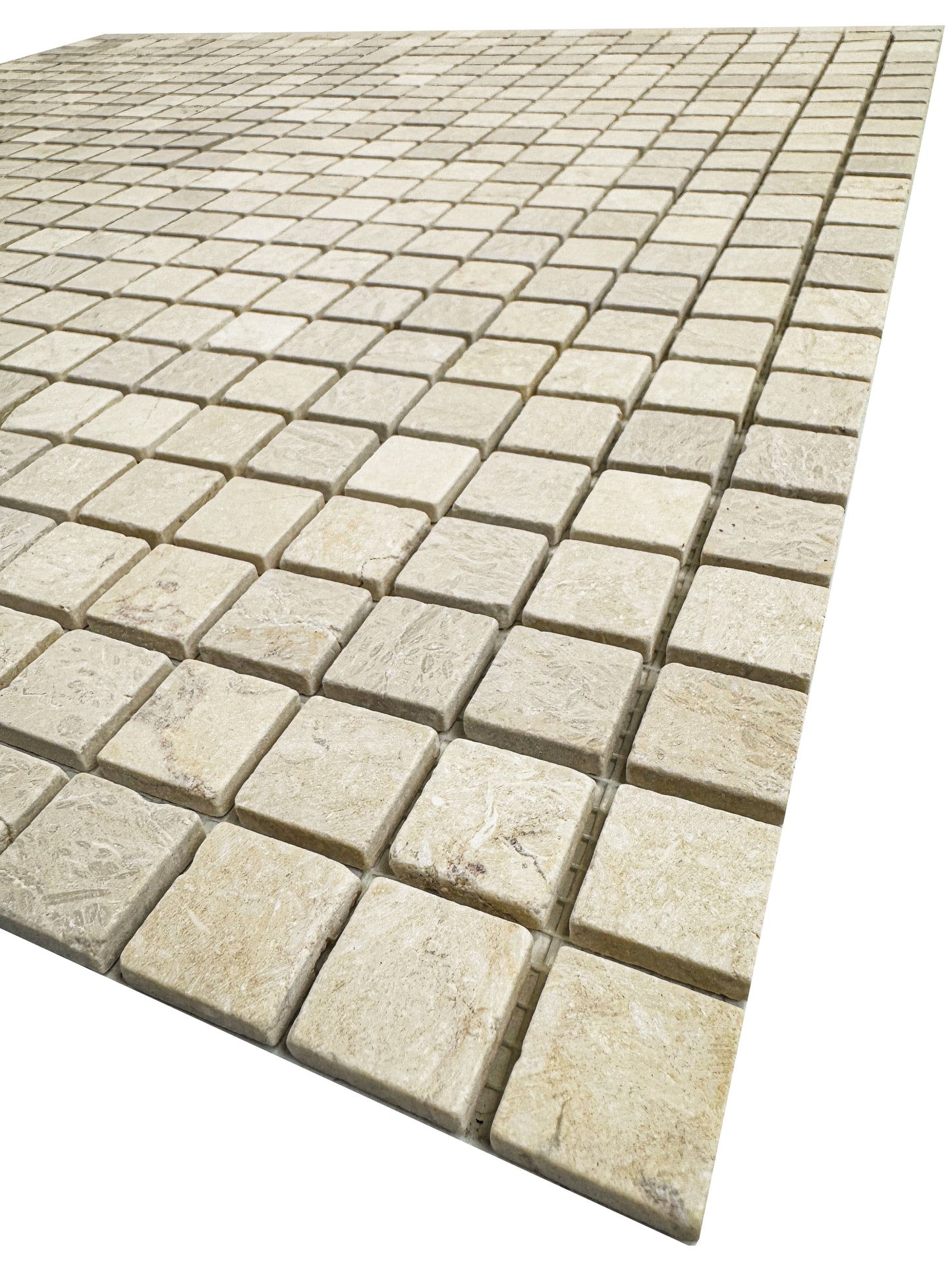 Beige Travertine Series Light Beige  Honed Square Travertine Marble Mosaic