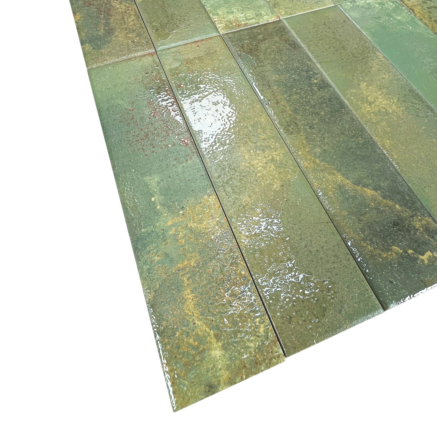 Lisbon Artisan Series Grass Green Matte Surface Porcelain Artisanal Tile