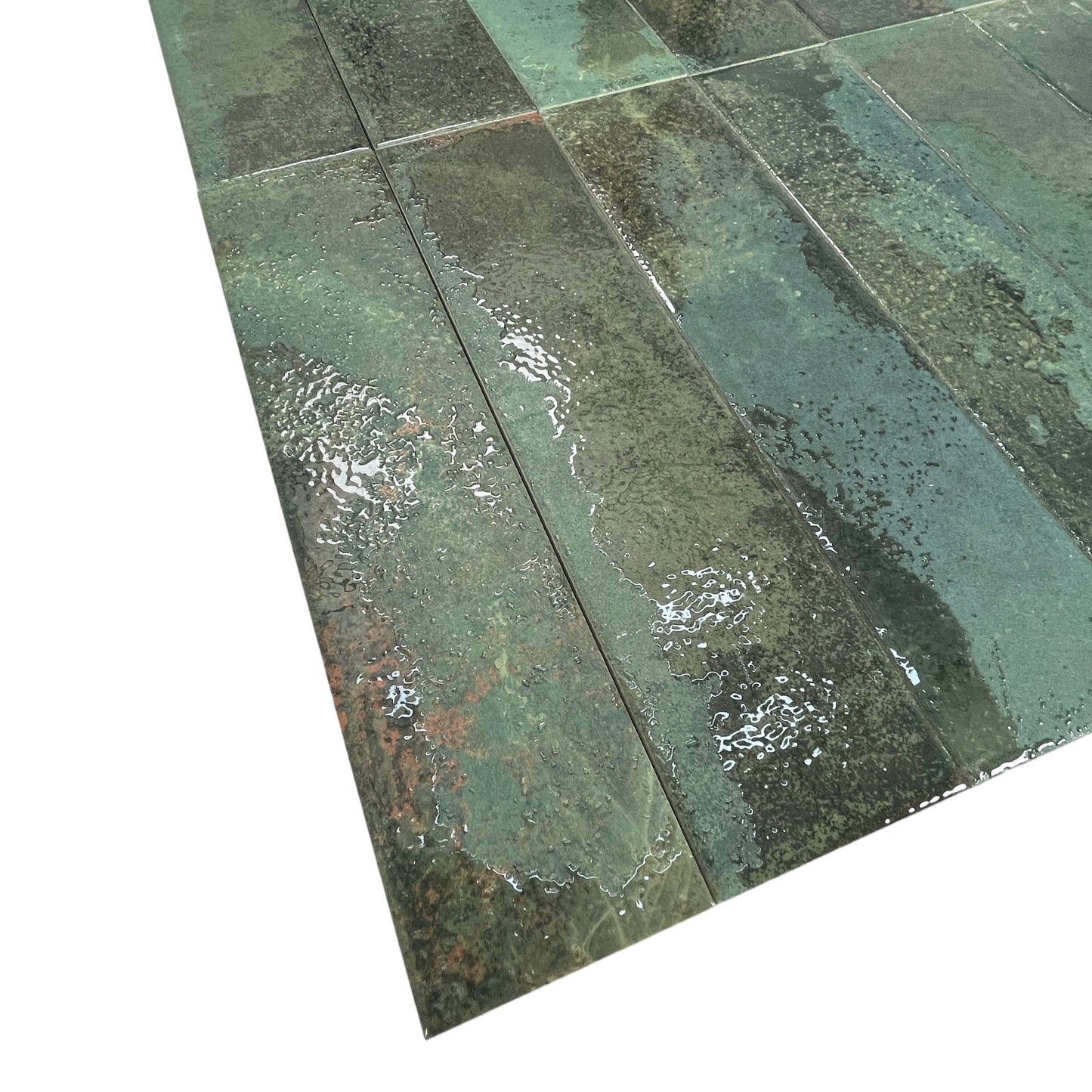 Lisbon Artisan Series Forest Green Matte Surface Porcelain Artisanal Tile