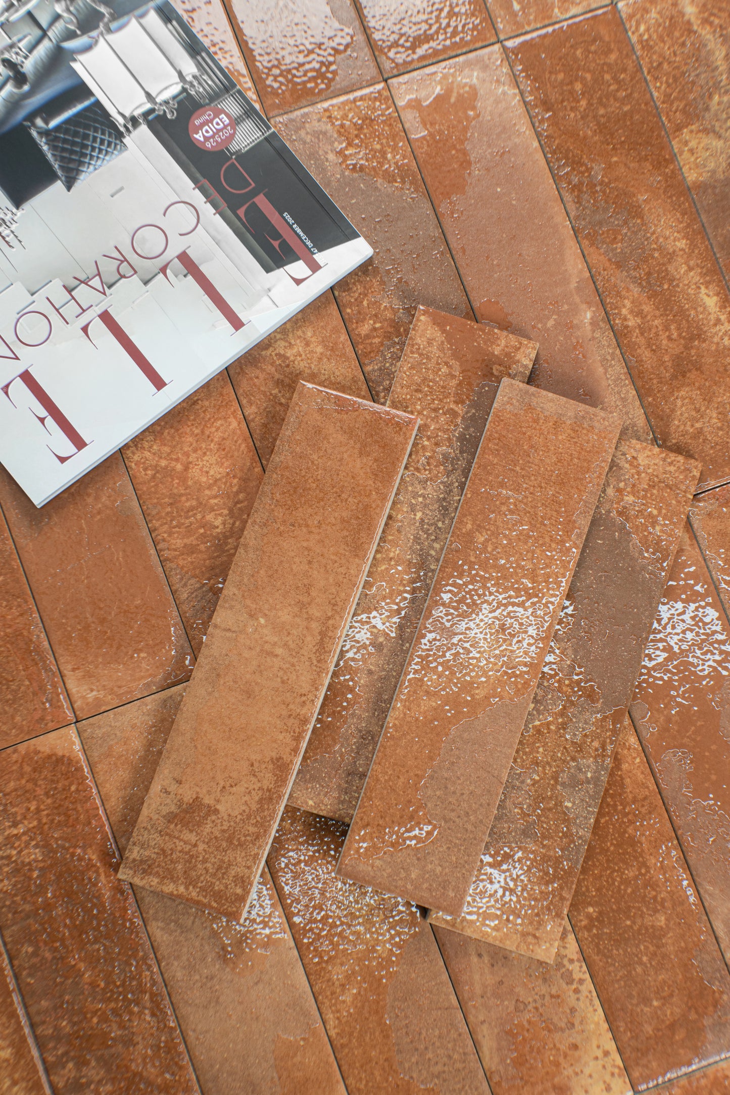 Lisbon Artisan Series Cinnamon Brown Matte Surface Porcelain Artisanal Tile