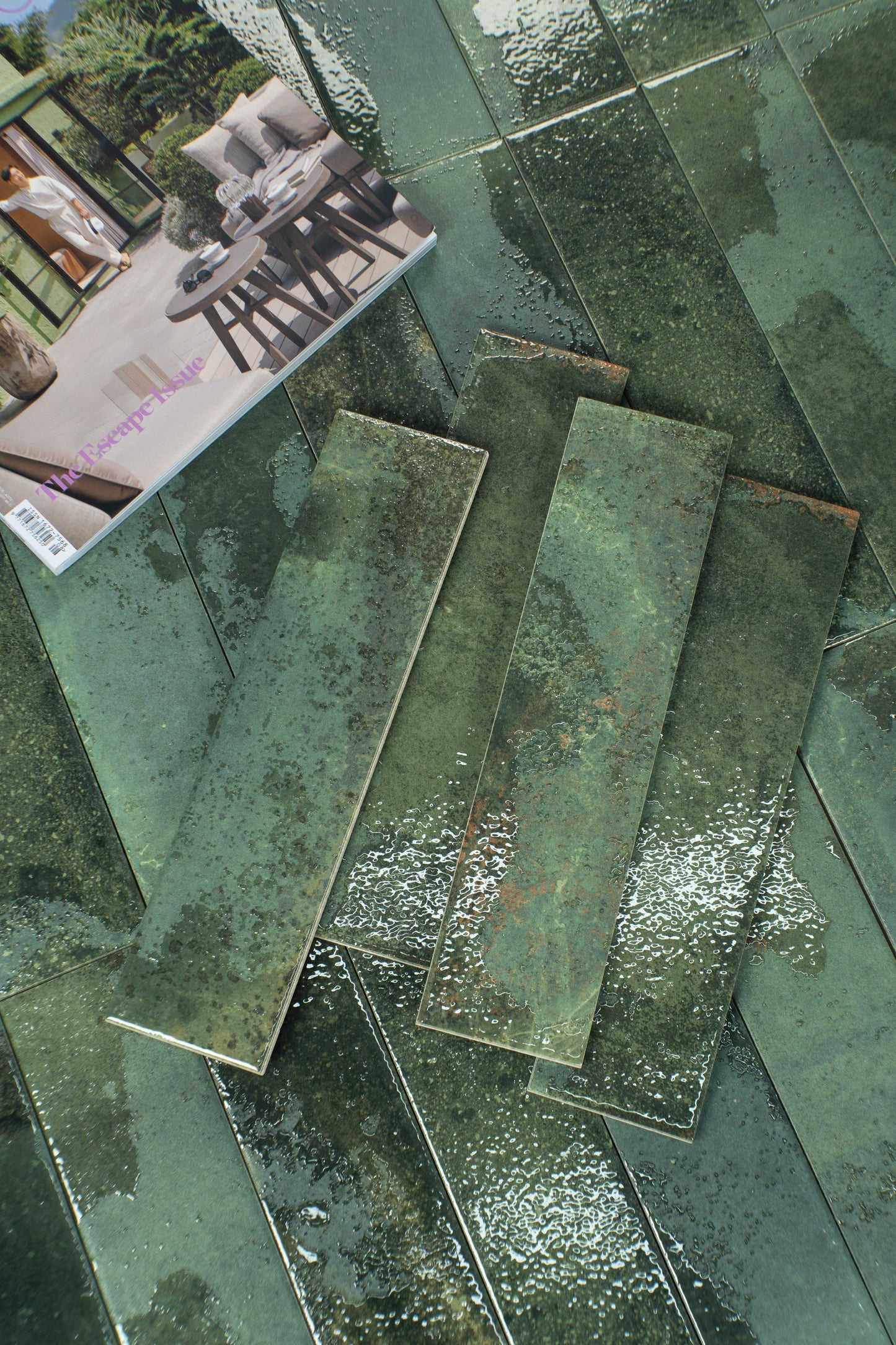 Lisbon Artisan Series Forest Green Matte Surface Porcelain Artisanal Tile