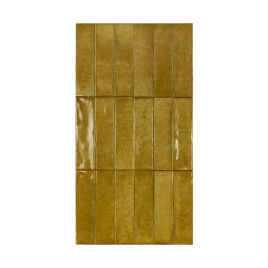 Amalfi Dawn Series Peanut Brown Glossy Porcelain Artisanal Tile