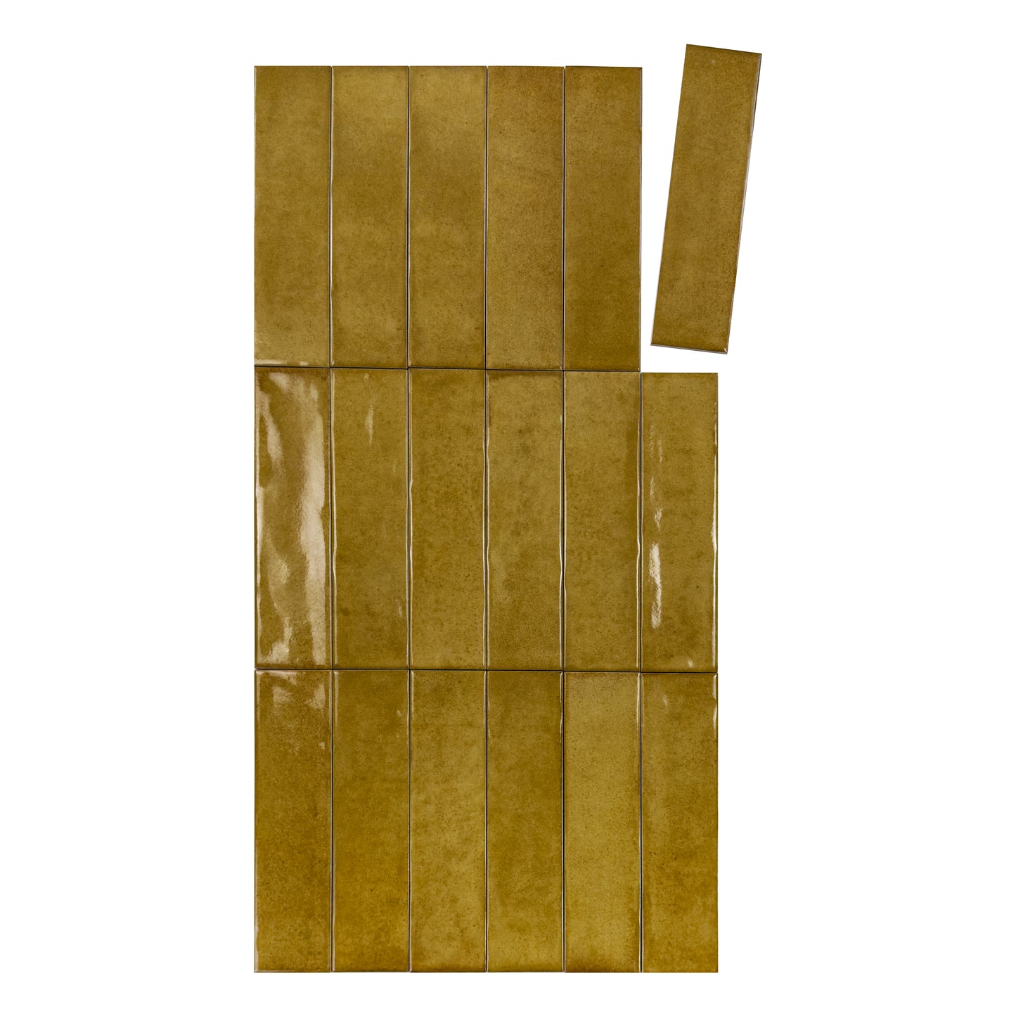 Amalfi Dawn Series Peanut Brown Glossy Porcelain Artisanal Tile