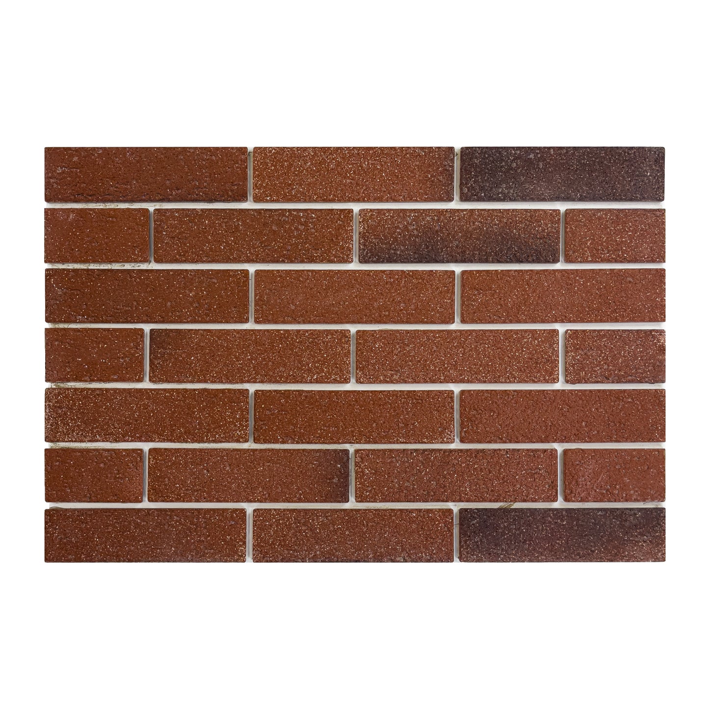 Florence Grace Barn Red & Cinnamon Brown & Black Mixed Ceramic Artificial Tile