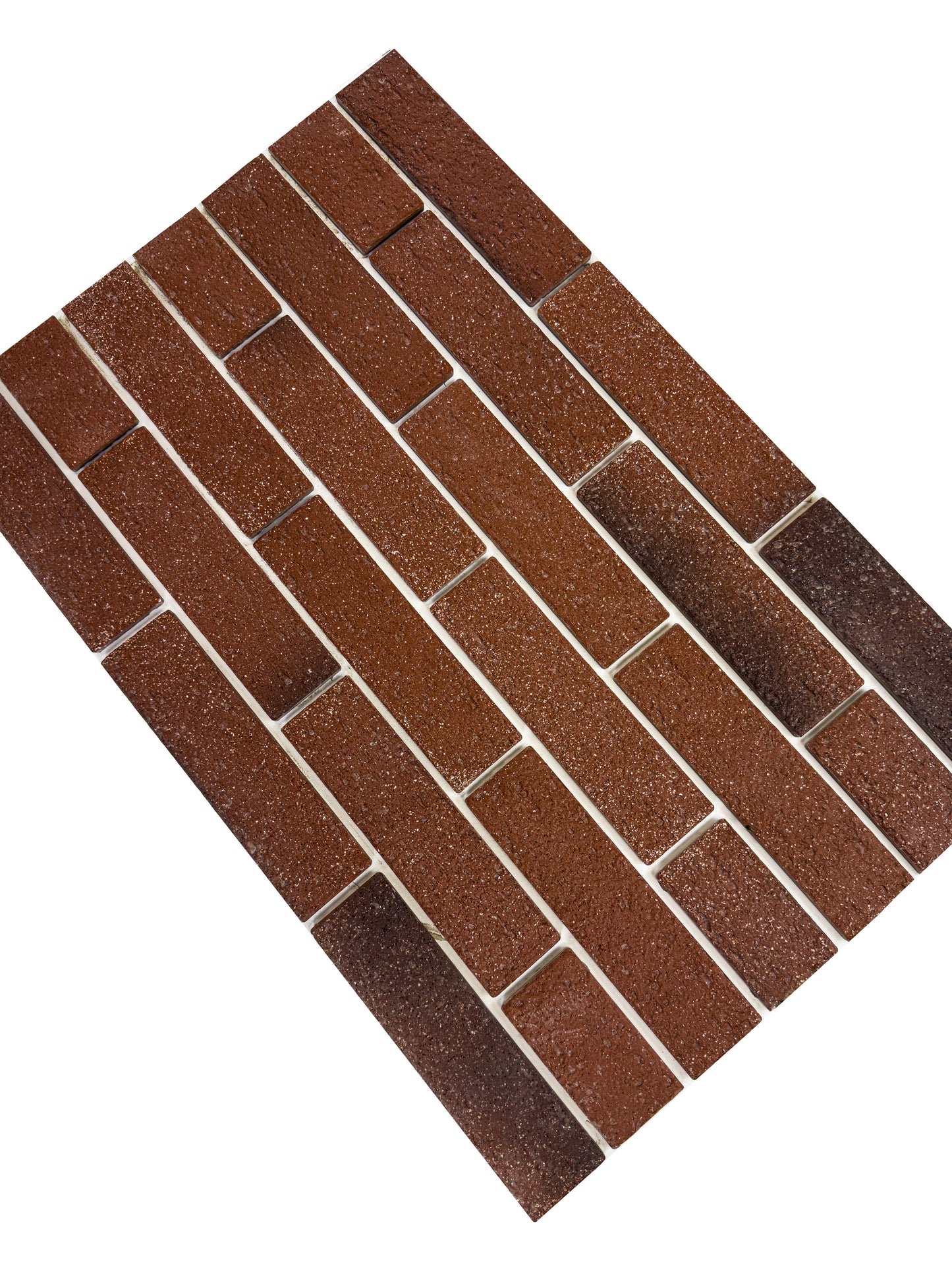 Florence Grace Barn Red & Cinnamon Brown & Black Mixed Ceramic Artificial Tile