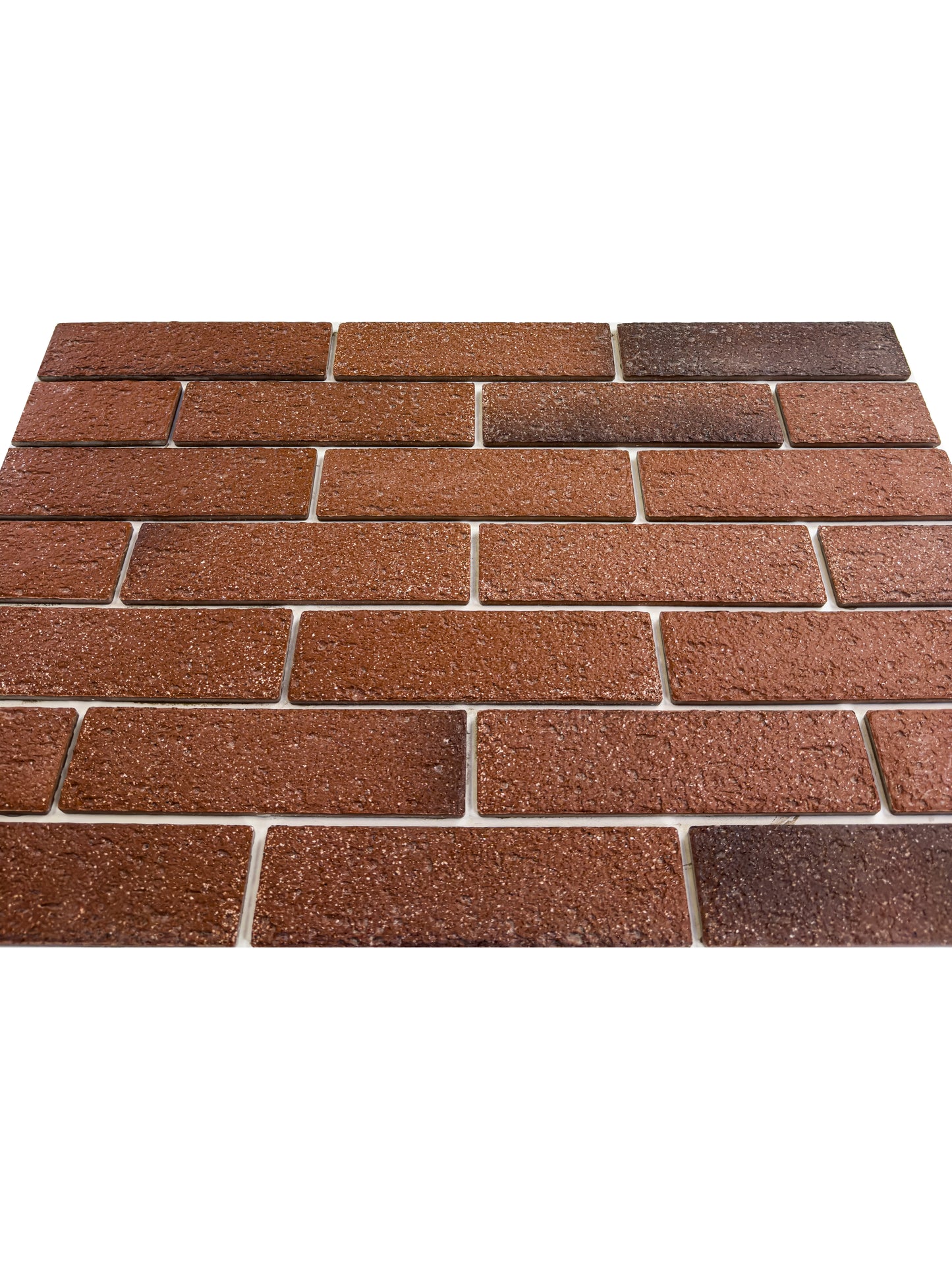 Florence Grace Barn Red & Cinnamon Brown & Black Mixed Ceramic Artificial Tile