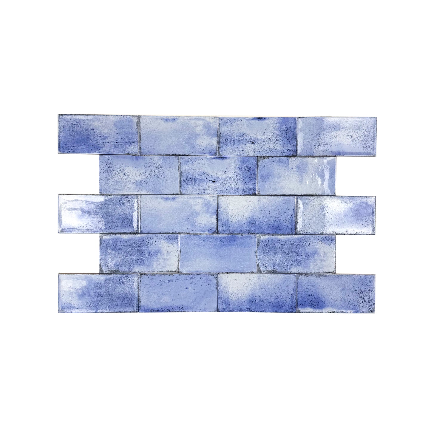 Aqua Blue Glossy Ceramic Artisanal Tile