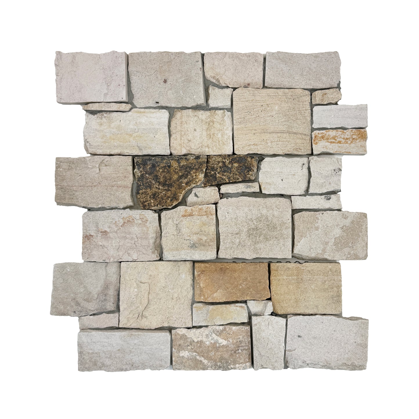 Timeless Nature Series White & Light Beige & Light Grey Mixed Cement Bonding Sandstone Wall Cladding