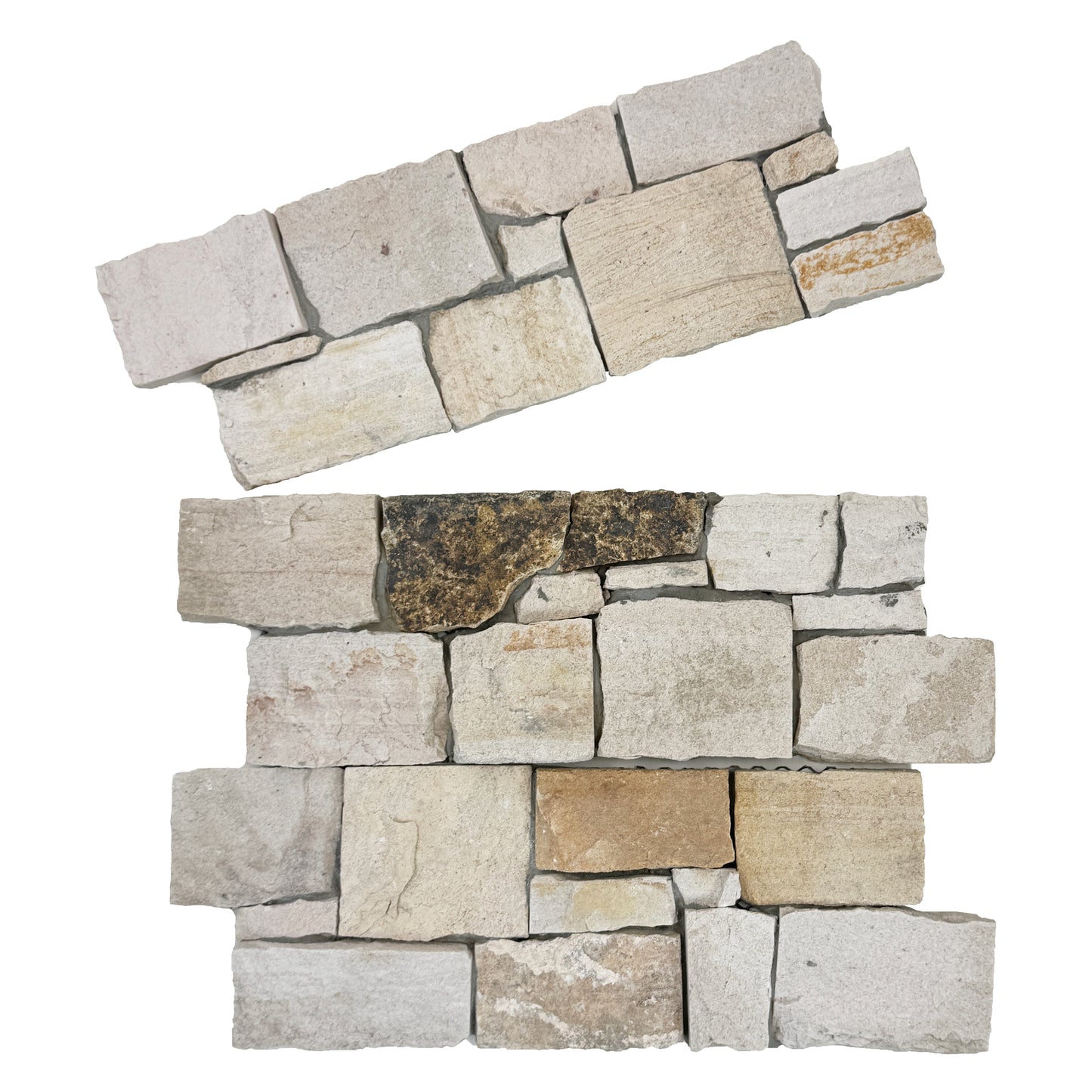 Timeless Nature Series White & Light Beige & Light Grey Mixed Cement Bonding Sandstone Wall Cladding