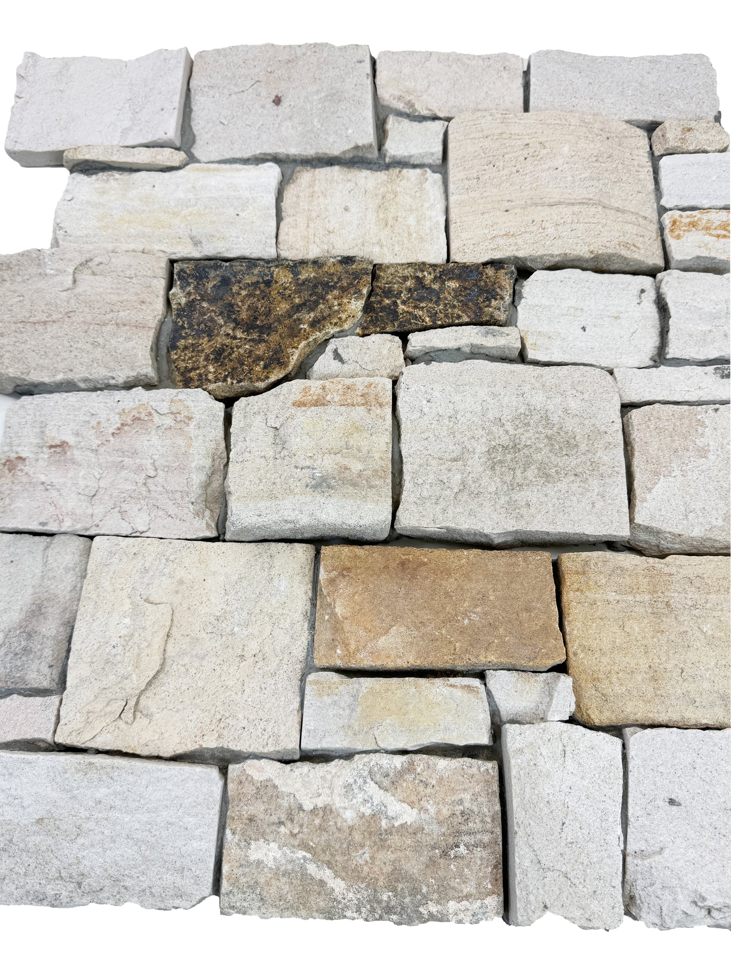 Timeless Nature Series White & Light Beige & Light Grey Mixed Cement Bonding Sandstone Wall Cladding